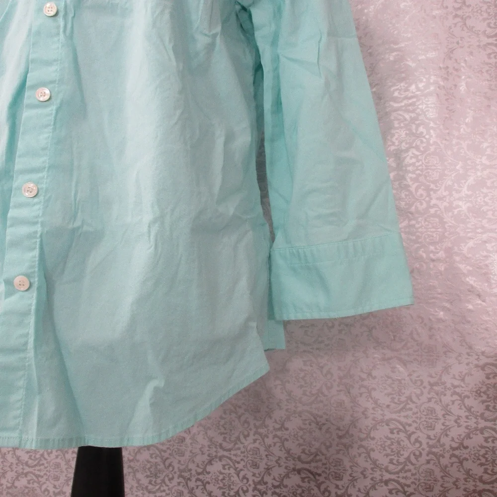 J. CREW Button Down 3/4 Sleeve Shirt Size XL